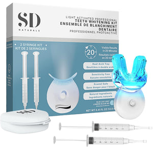 SD Naturals Blue LED Teeth Whitening Kit