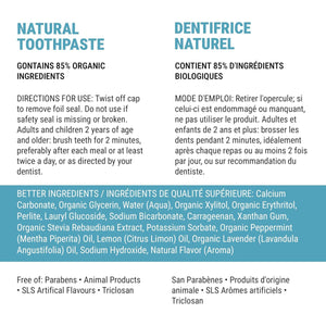 SD Naturals Natural Toothpaste - Wild Mint 85% Organic 156g