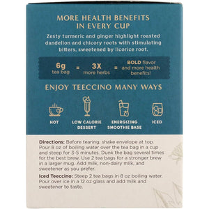 Teeccino Dandelion Turmeric Roasted Herbal Tea 10ct