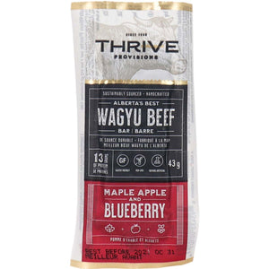 Thrive Provisions Wagyu Beef Bar Maple Apple & Blueberry 43g