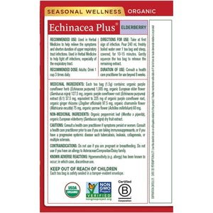Traditional Medicinals Organic Echinacea Plus Elderberry Tea 16ct