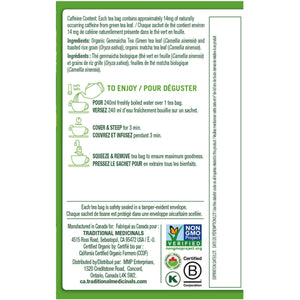 Traditional Medicinals Organic Green Tea Matcha 16ct