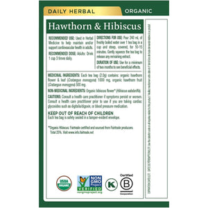 Traditional Medicinals Organic Hawthorn & Hibiscus Tea 16ct