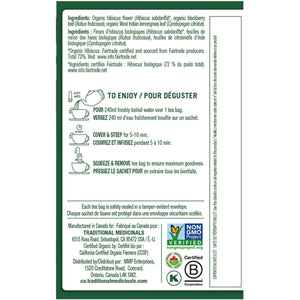 Traditional Medicinals Organic Hibiscus Tea 16ct