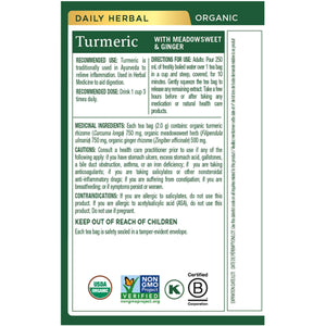 Traditional Medicinals Organic Turmeric with Meadowsweet & Ginger Tea 16ct