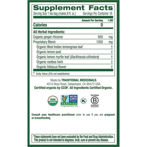 Traditional Medicinals Organic Lemon Ginger Tea 16ct
