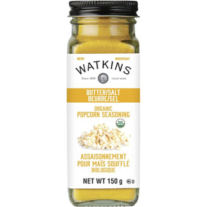 Watkins Organic Butter/Salt Popcorn Seasoning 150g