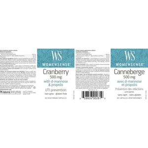 WomenSense D-Mannose 500mg with Cranberry & Propolis 60s