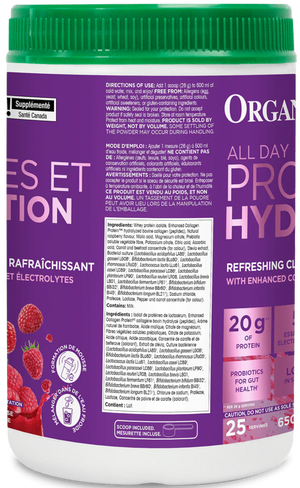 Organika All Day Protein Hydrator 650g - Wild Raspberry