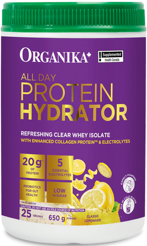 Organika All Day Protein Hydrator 650g - Classic Lemonade