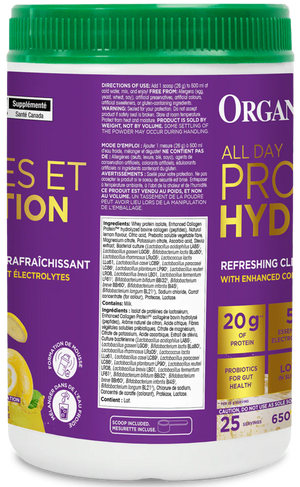 Organika All Day Protein Hydrator 650g - Classic Lemonade