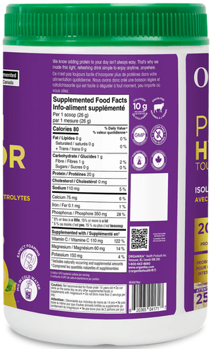 Organika All Day Protein Hydrator 650g - Classic Lemonade