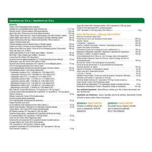 Genuine Health Greens+ Daily Detox - Natural Lemon 408g nutritional information and ingredients image - Green superfood supplement