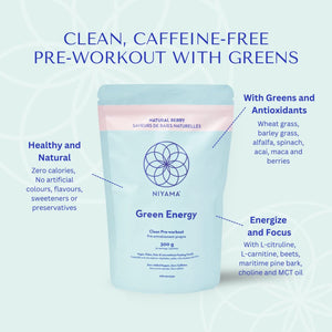 Niyama Green Energy Clean Pre-workout Natural Berry 300g