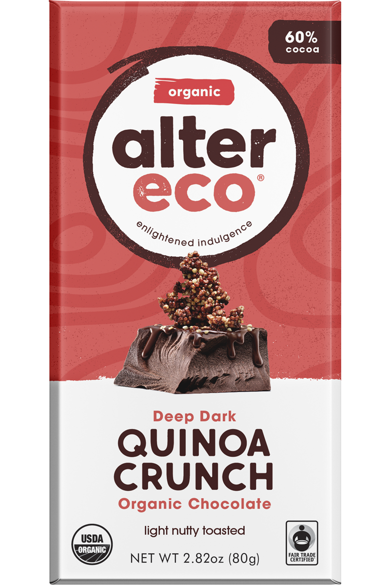 Alter Eco Dark Chocolate Quinoa Bar 80g