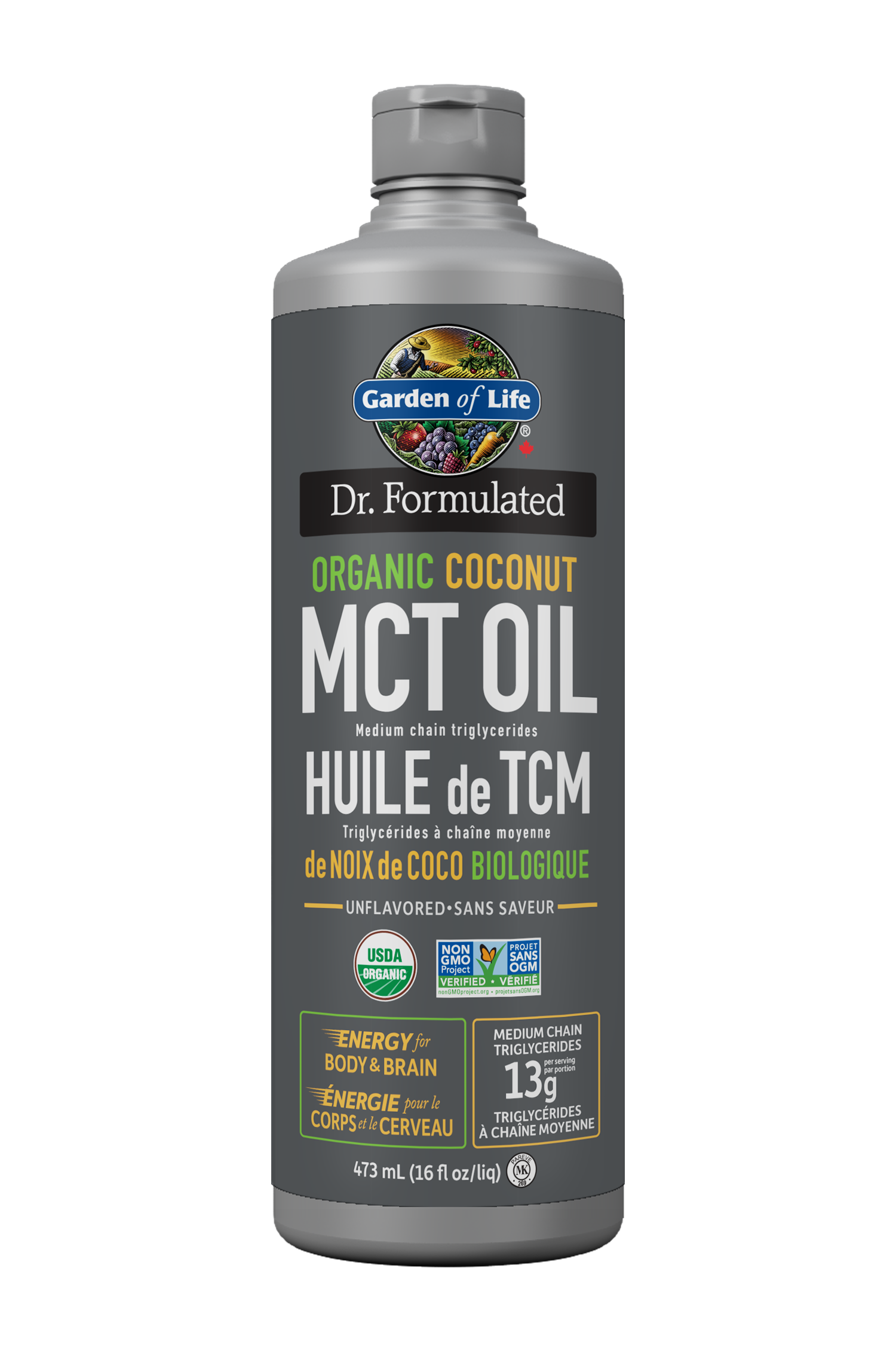 Garden of Life Dr. Formulated 100% Organic Coconut MCT Oil 473ml