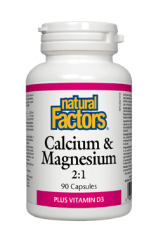 Natural Factors Calcium & Magnesium 2:1 Plus Vitamin D3 90s