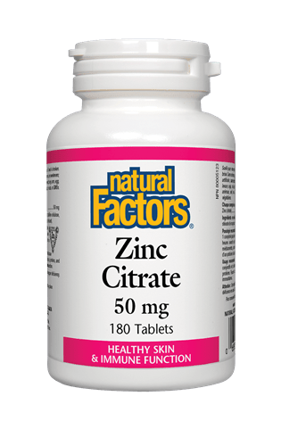Natural Factors Zinc Citrate 50 mg 180s