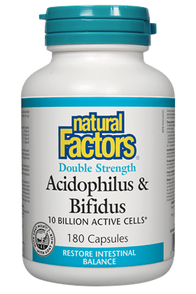Natural Factors Acidophilus & Bifidus 10 Billion CFU 180s