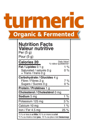 Prairie Naturals Organic Fermented Turmeric Powder 150g
