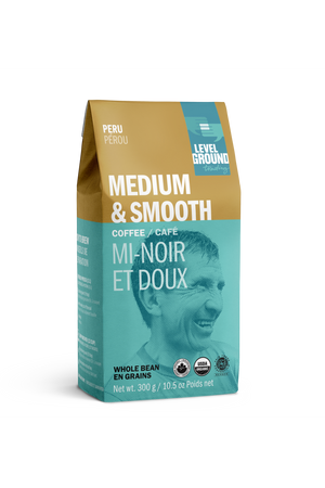 Level Ground Peru Medium Roast Whole Bean Coffee 300g