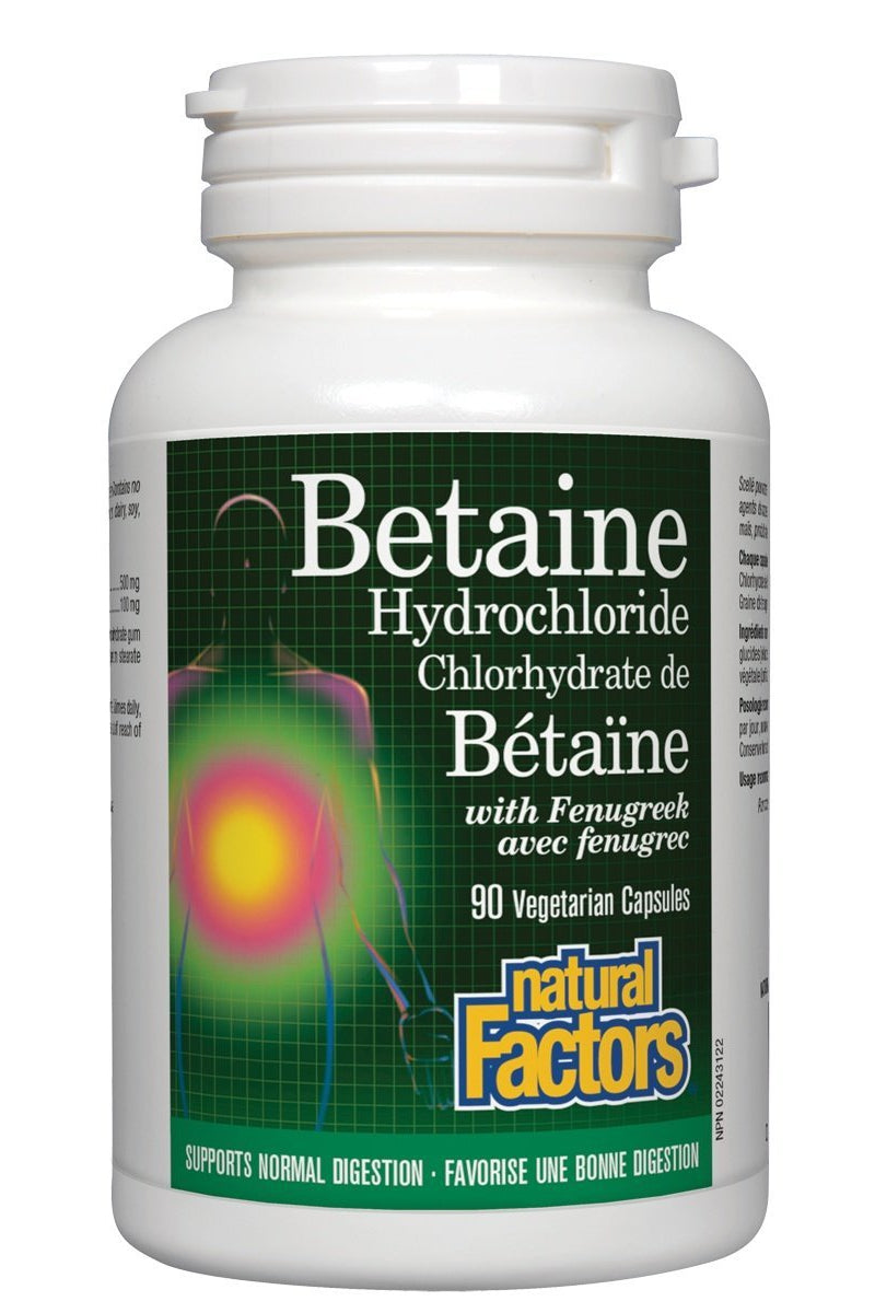 Natural Factors Betaine Hydrochloride 90s
