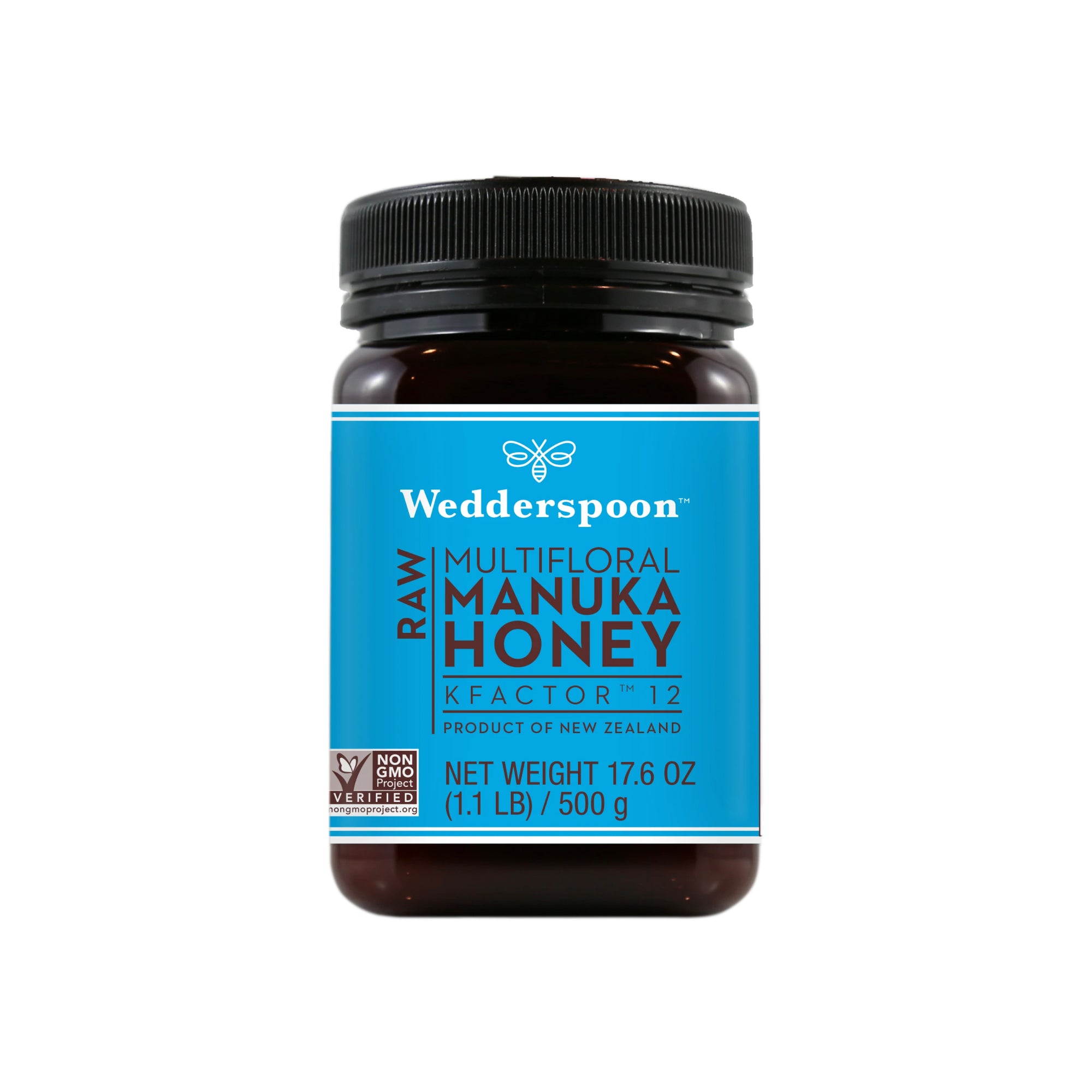 Wedderspoon Raw Multifloral Manuka Honey KFactor 12 500g