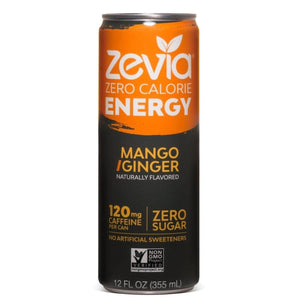 Zevia Energy Drink - Mango Ginger 355ml