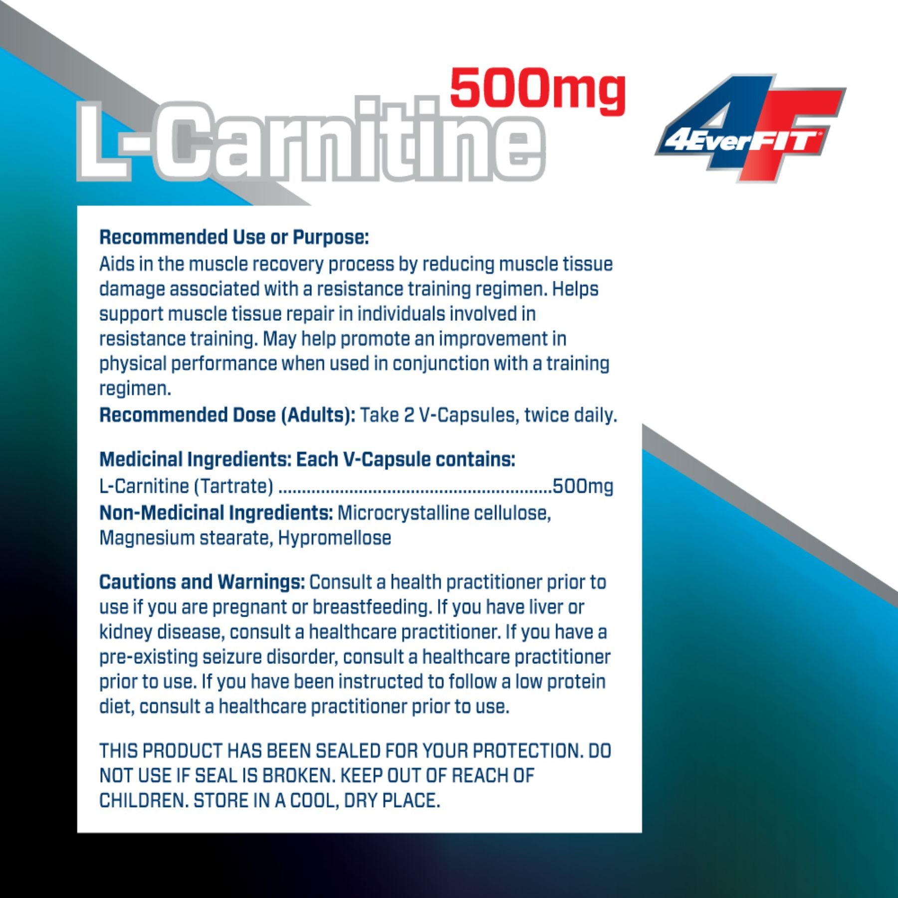 4EverFit L-Carnitine 500mg 120 V-Caps | Fiddleheads Health - Fiddleheads Health and Nutrition 4EverFit L-Carnitine 500mg 120 V-Caps | Fiddleheads Health - Fiddleheads Health and Nutrition