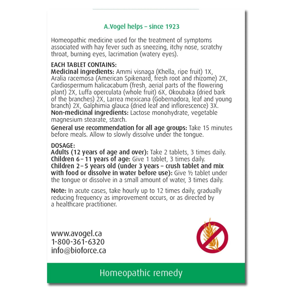 A.Vogel Allergy Relief Junior 120s