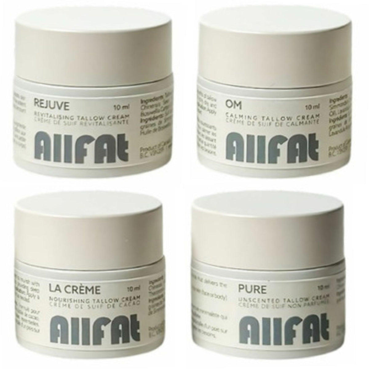 ALLFAT Tallow Skincare Variety Set 4 x 10ml
