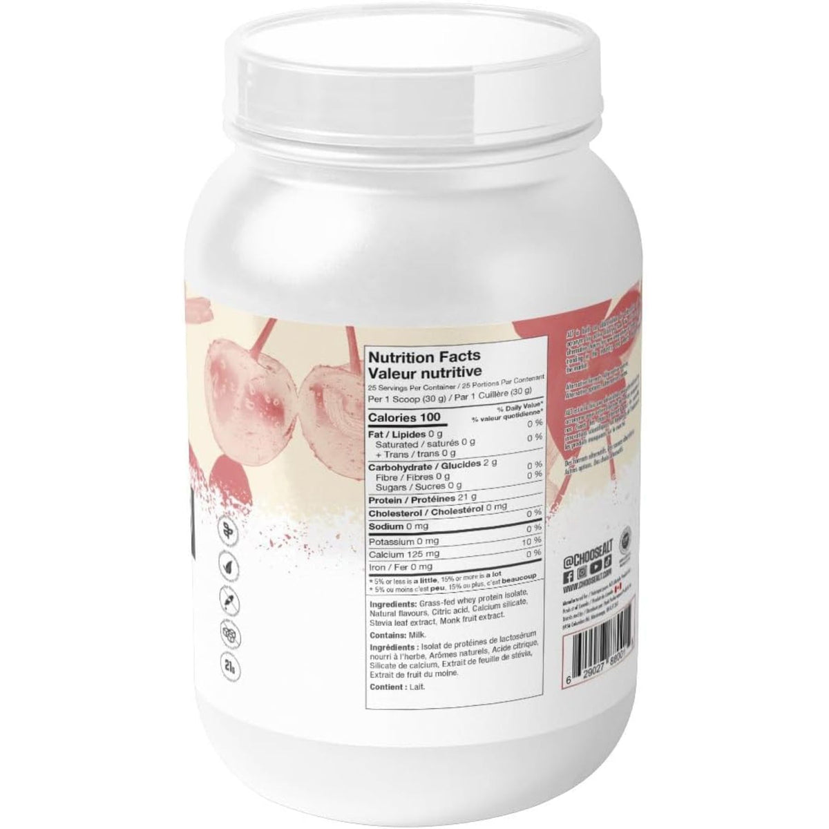 ALT Nutrition Clear Protein Grass-Fed Whey Isolate Cherry Vanilla 613g