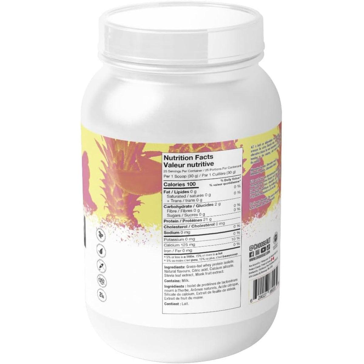 ALT Nutrition Clear Protein Grass-Fed Whey Isolate Tropical Punch 613g