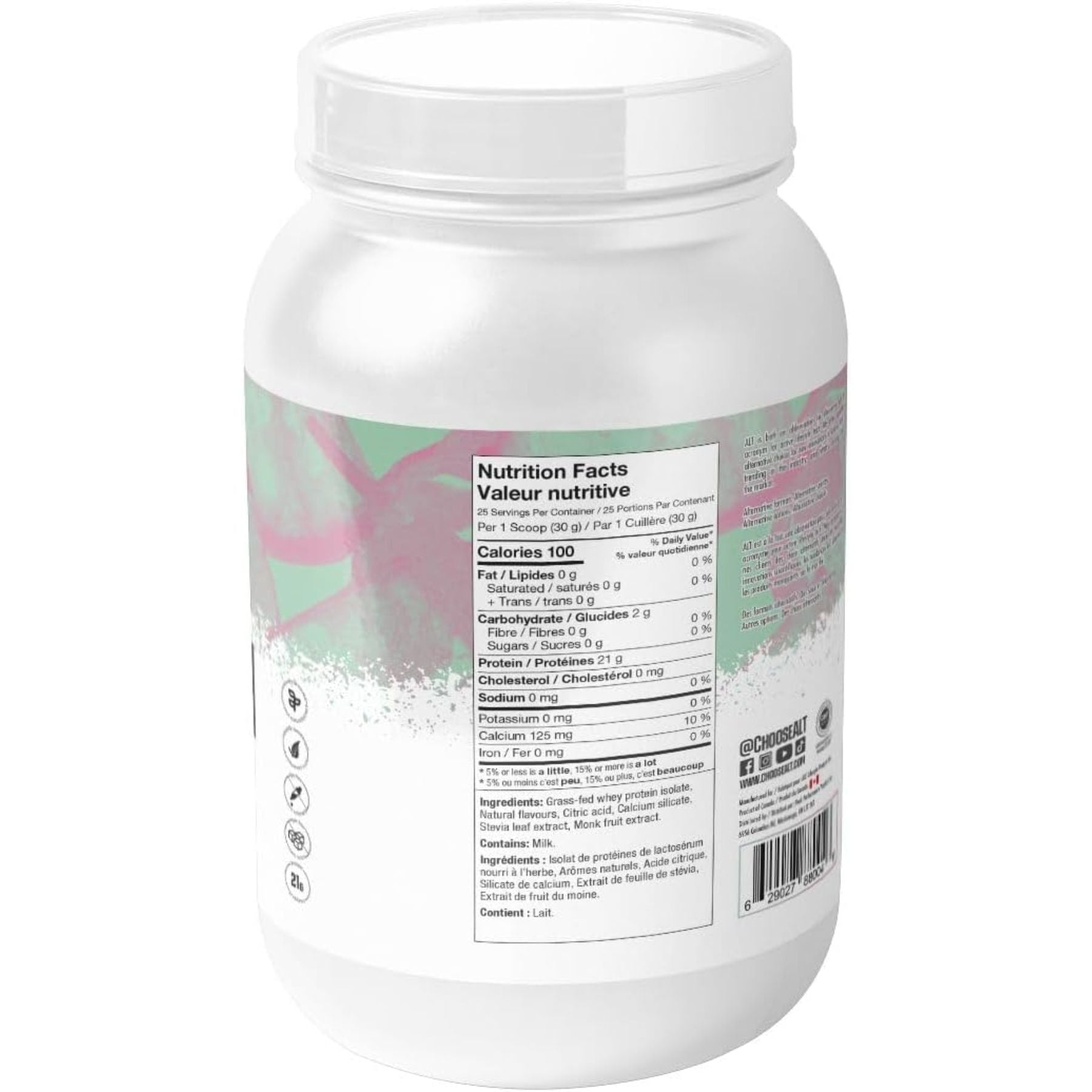 Watermelon Alt ALT Nutrition Clear Protein Grass-Fed Whey Isolate Watermelon Strawber ...