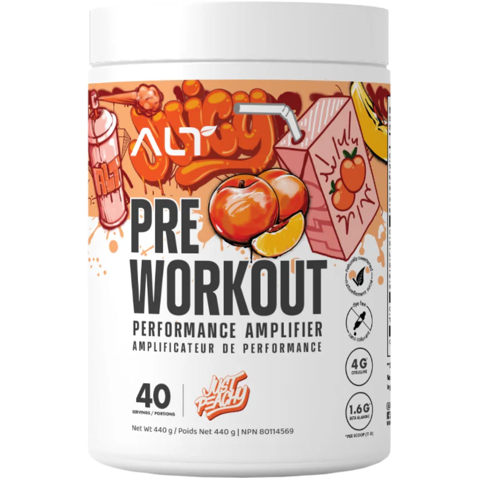 ALT Nutrition Pre Workout Just Peachy 440g