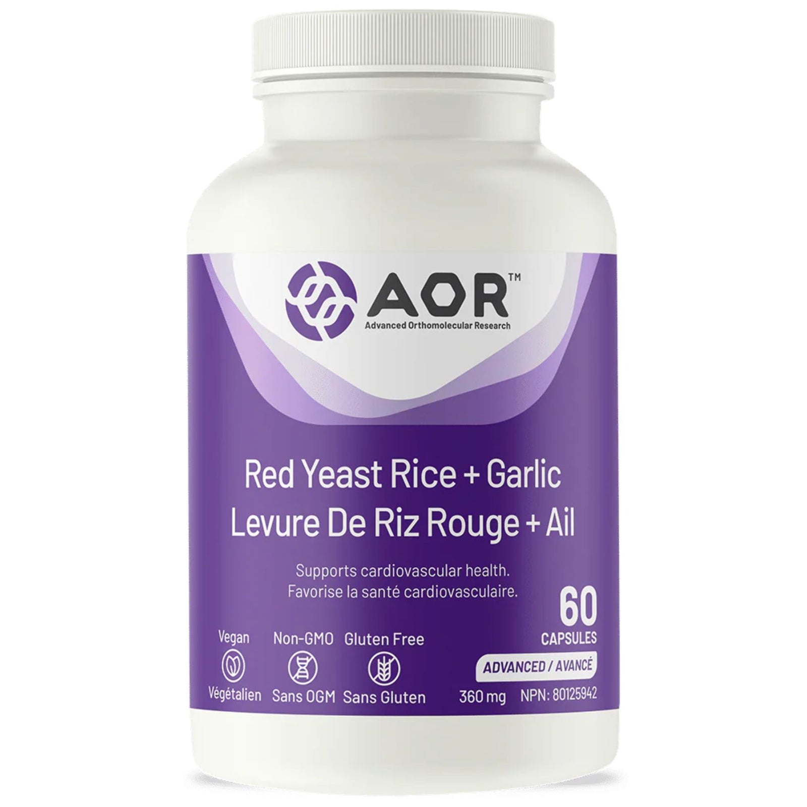 AOR Red Yeast Rice + Garlic 60s