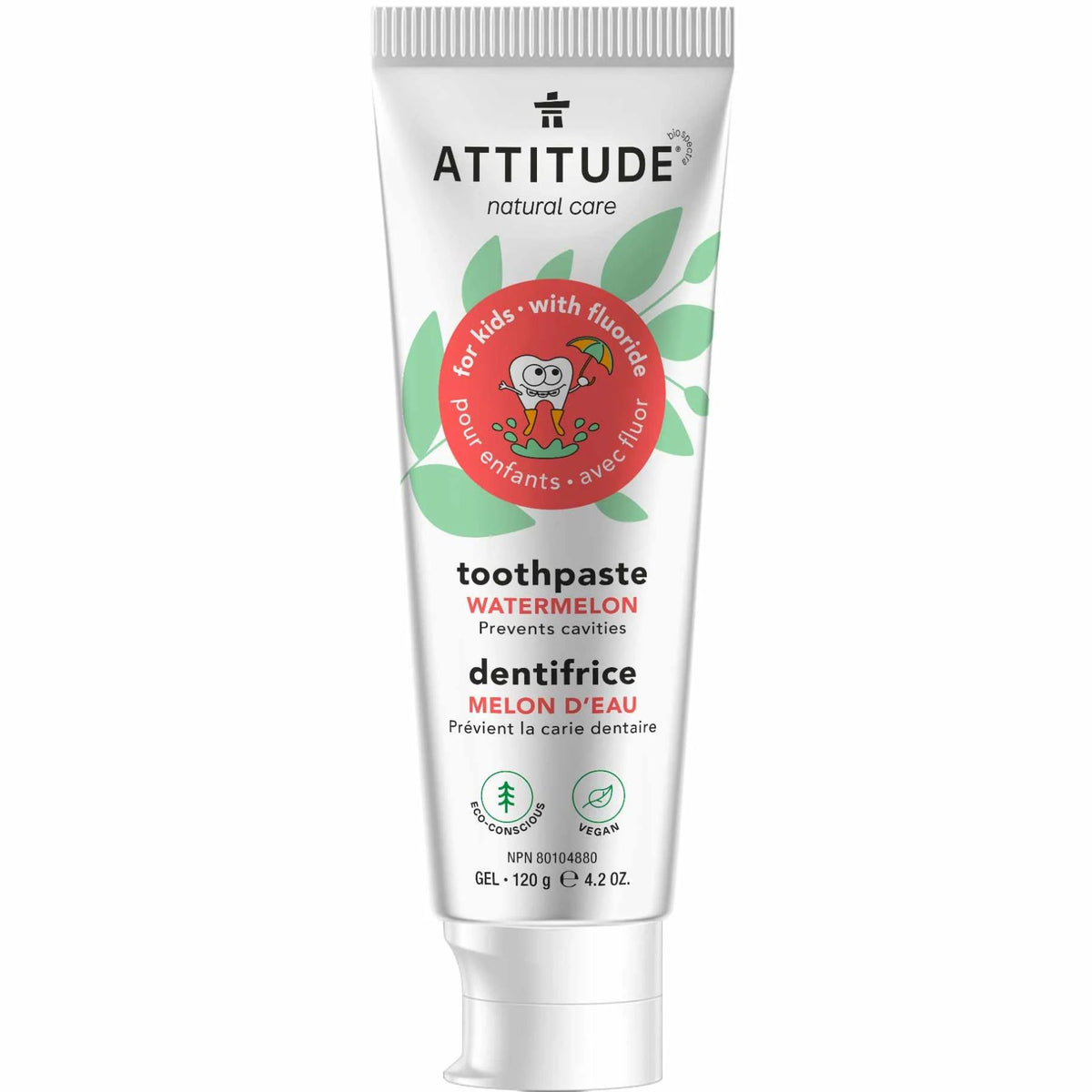 Attitude Kids Toothpaste with Fluoride – Watermelon 120g