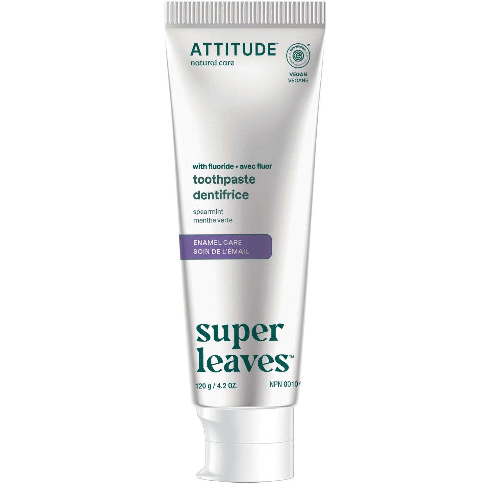 Attitude Toothpaste with Fluoride – Enamel Care Spearmint 120g