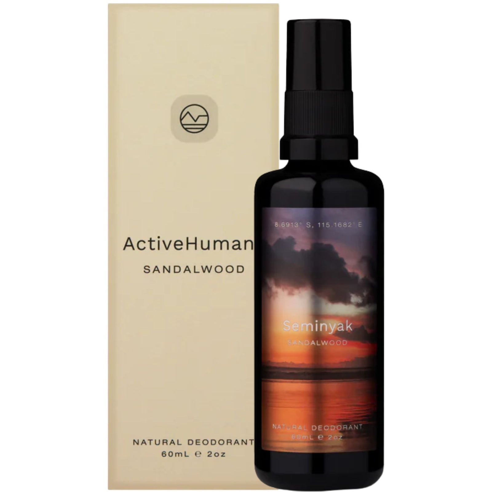 Active Humans Deodorant Spray Sandalwood 60mL