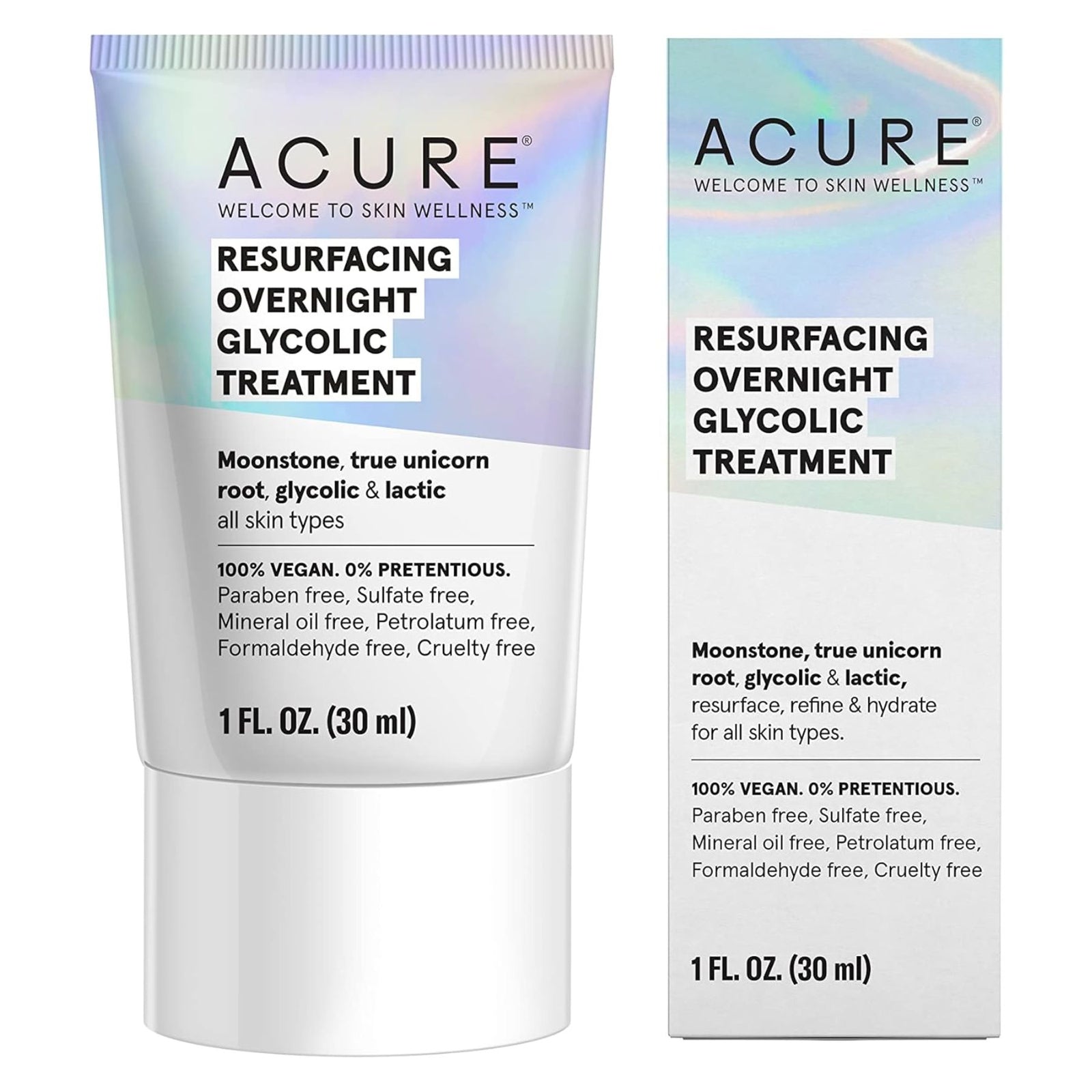 Acure Resurfacing Overnight Glycolic Treatment 30ml
