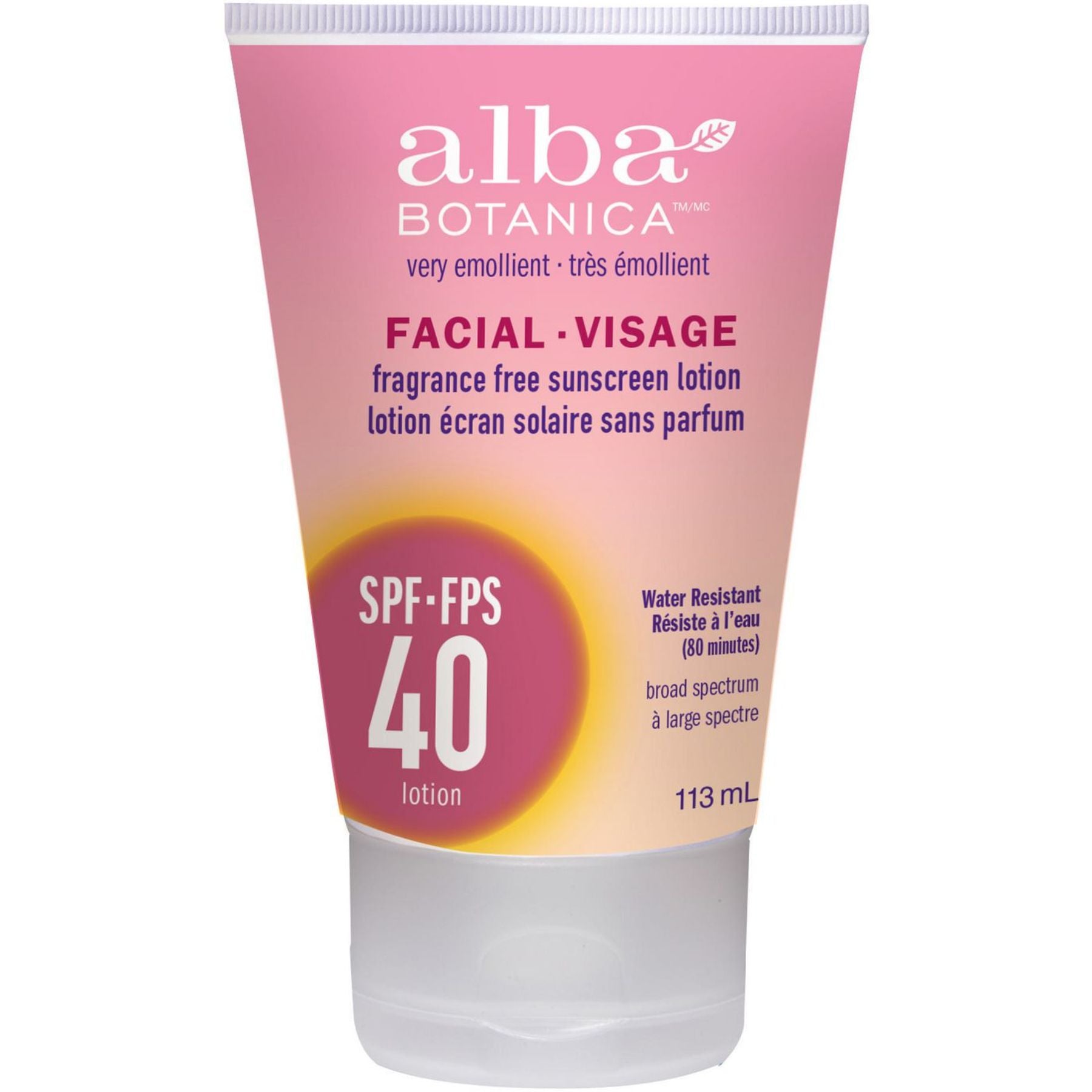 Alba Botanica Facial Sunscreen SPF 40 113mL