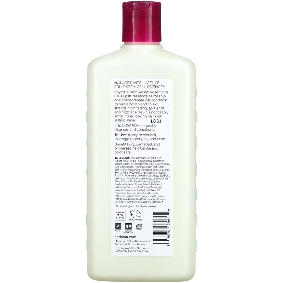Andalou 1000 Roses Complex Color Care Shampoo 340mL