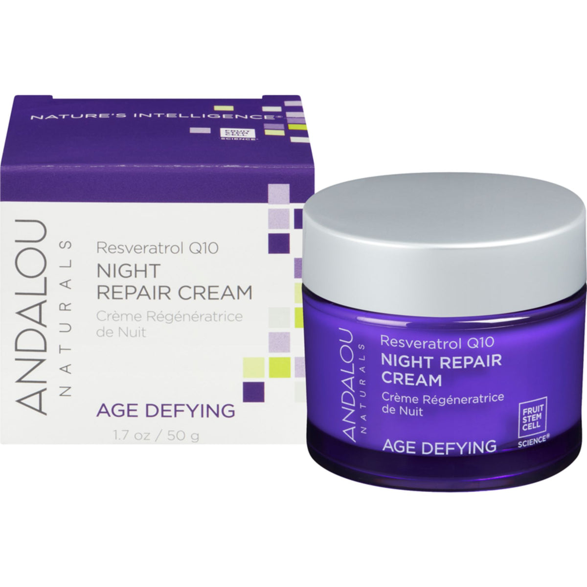 Andalou Age Defying Resveratrol Q10 Night Repair Cream 50g