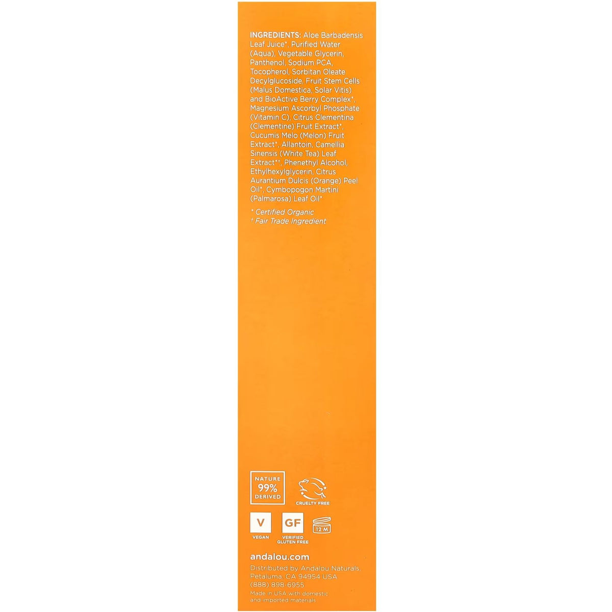 Andalou Brightening Clementine + Vitamin C Illuminating Toner 178mL