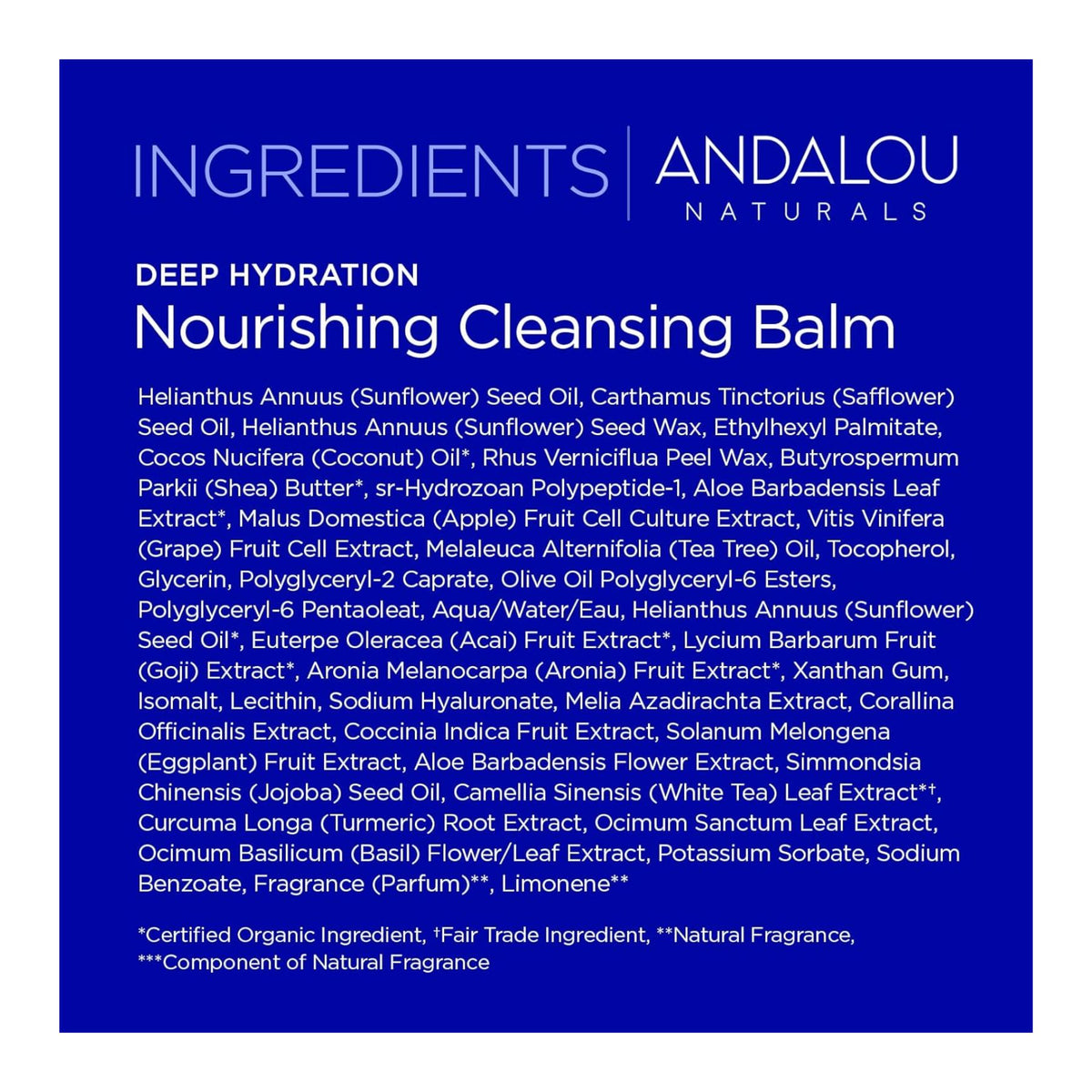 Andalou Deep Hydration Nourishing Cleansing Balm 85g