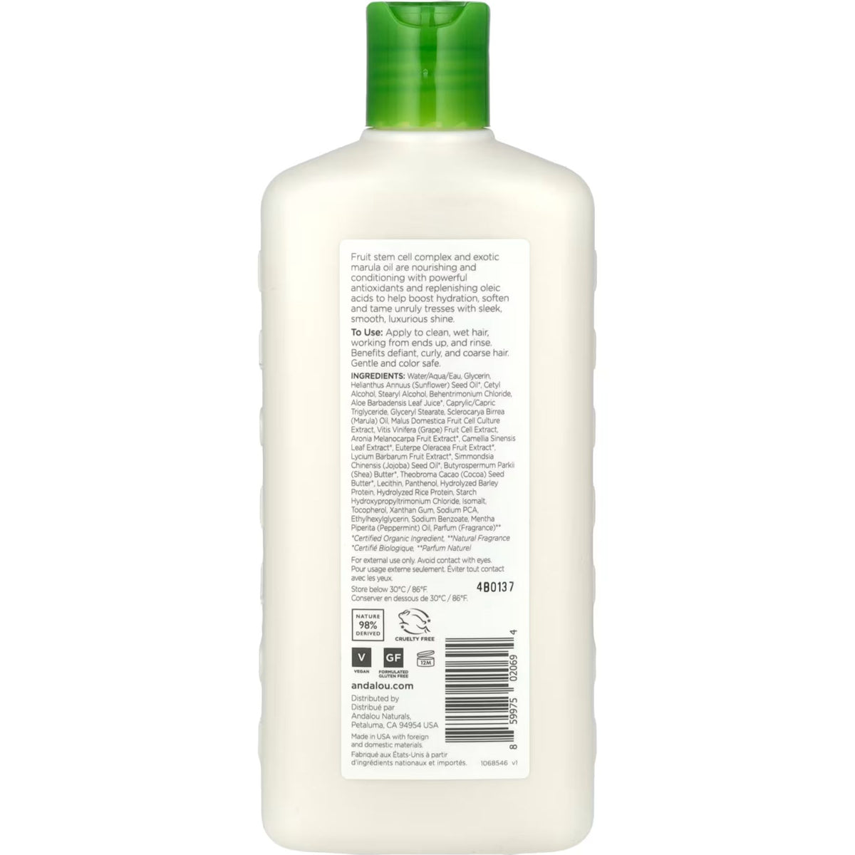 Andalou Exotic Silky Smooth Shampoo with Marula Oil 340mL