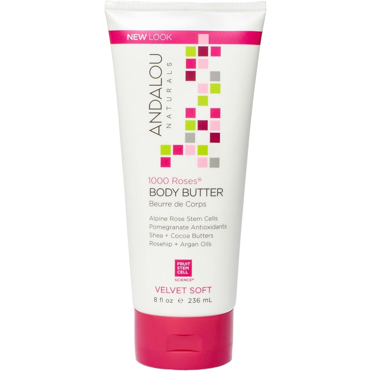 Andalou 1000 Roses Velvet Soft Body Butter 236mL