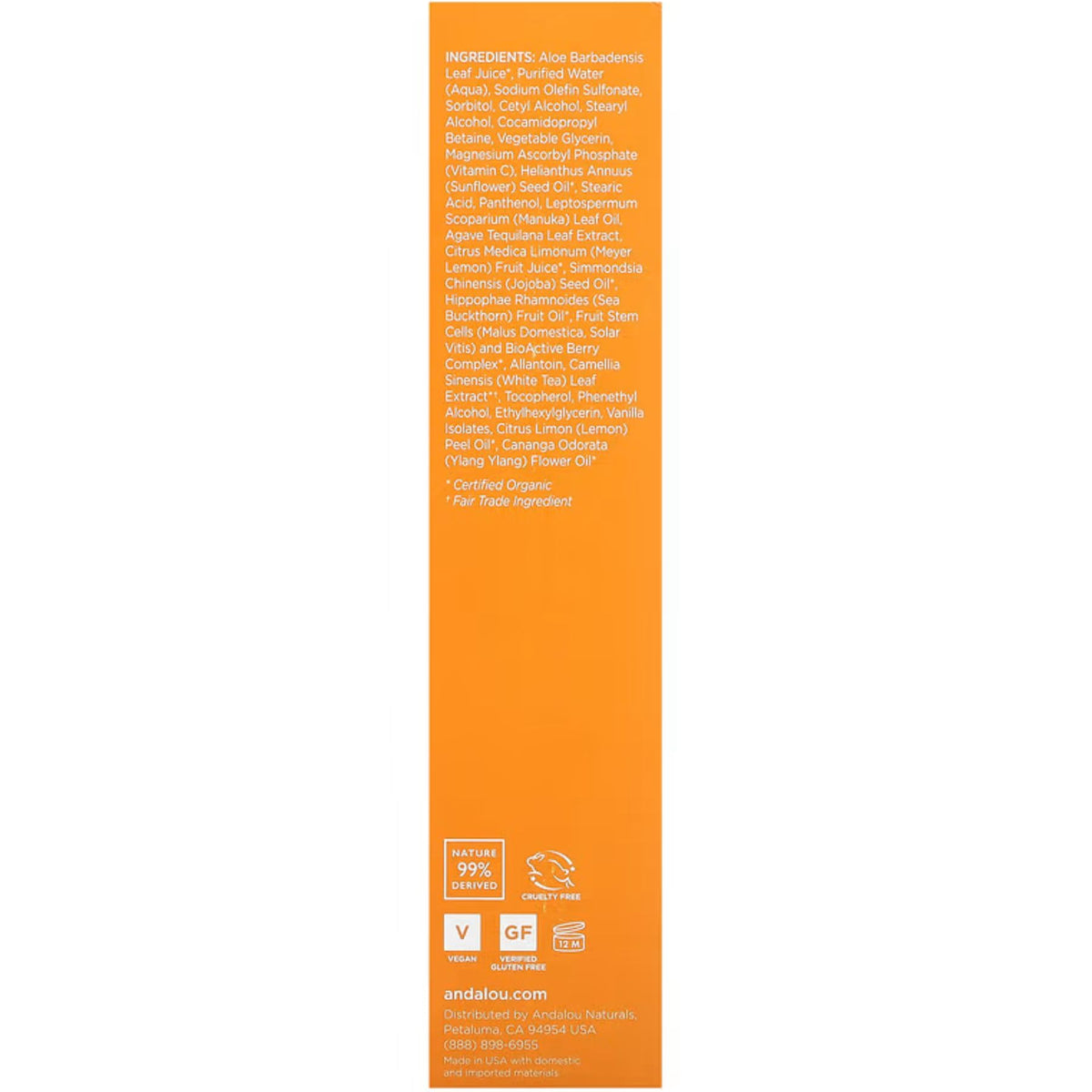 Andalou Brightening Meyer Lemon + Vitamin C Creamy Cleanser 178mL