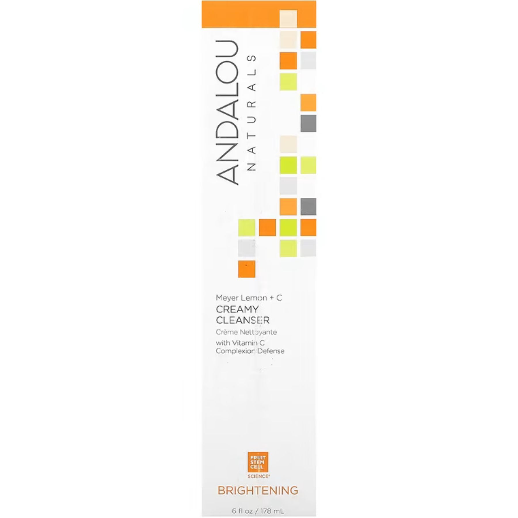 Andalou Brightening Meyer Lemon + Vitamin C Creamy Cleanser 178mL