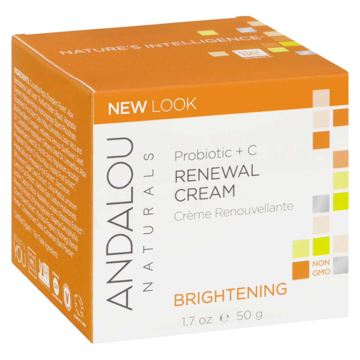 Andalou Brightening Probiotic + Vitamin C Renewal Cream 50g